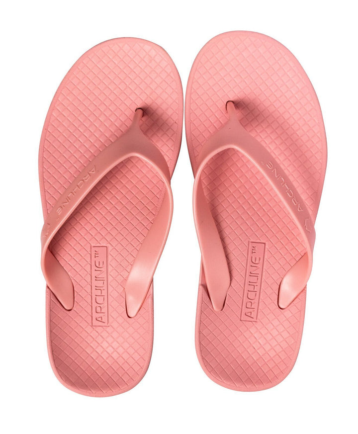 ARCHLINE Orthotic Thongs Arch Support Shoes Flip Flops - Pastel Pink - EUR 36