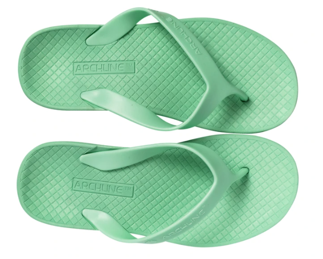 ARCHLINE Orthotic Thongs Arch Support Shoes Footwear Flip Flops - Dew Green - EUR 42