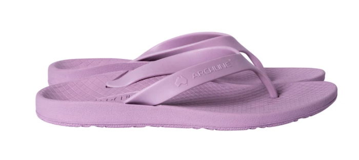 ARCHLINE Orthotic Flip Flops Thongs Arch Support Shoes Footwear - Lilac Purple - EUR 39