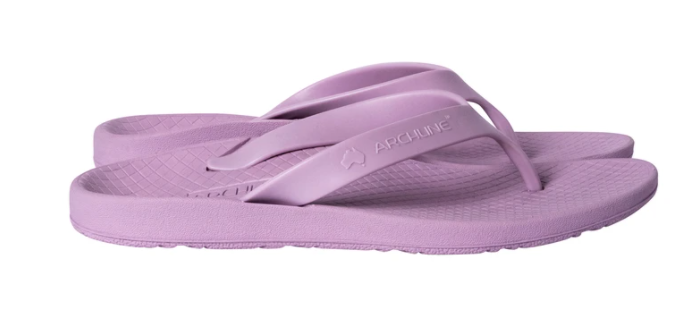 ARCHLINE Orthotic Flip Flops Thongs Arch Support Shoes Footwear - Lilac Purple - EUR 40