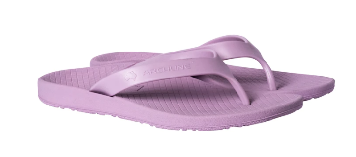 ARCHLINE Orthotic Flip Flops Thongs Arch Support Shoes Footwear - Lilac Purple - EUR 42