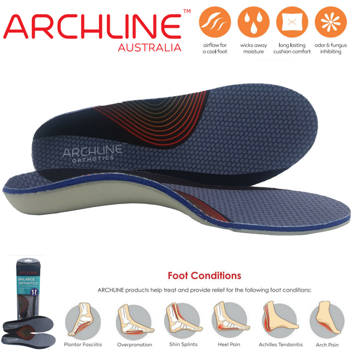 ARCHLINE Orthotics Insoles Balance Full Length Arch Support Pain Relief - EUR 42