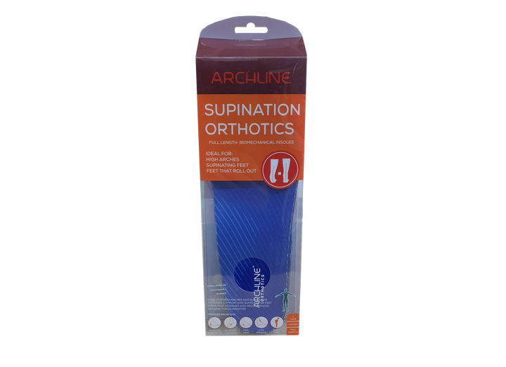 Archline Supination Orthotic Insoles - Full Length (Unisex) Plantar Fasciitis High Arch - Euro 37