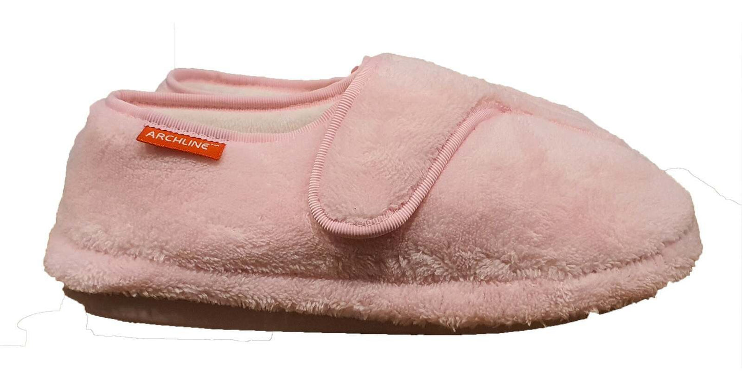 ARCHLINE Orthotic Plus Slippers Closed Scuffs Pain Relief Moccasins - Pink - EU 41