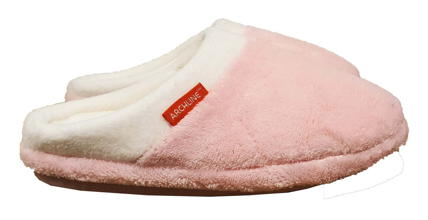 ARCHLINE Orthotic Slippers Slip On Arch Scuffs Pain Relief Moccasins - Pink - EU 36