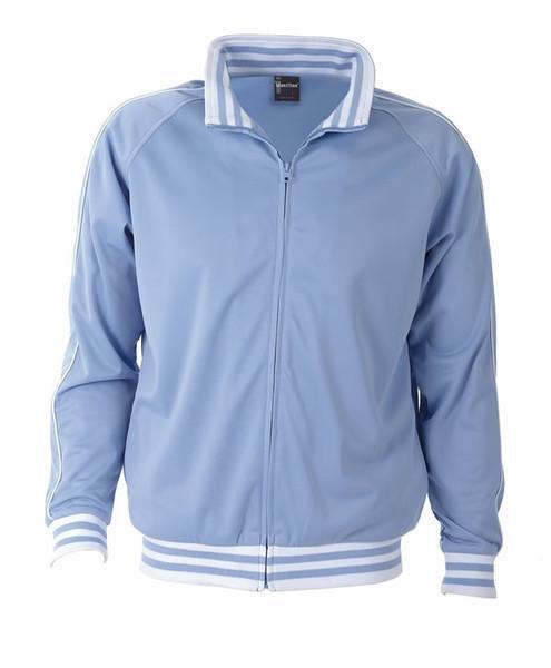 Identitee Mens Varsity Track Suit Top Jacket Jumper Long Sleeve Sunset Urban Casual - Sky - XXX-Large