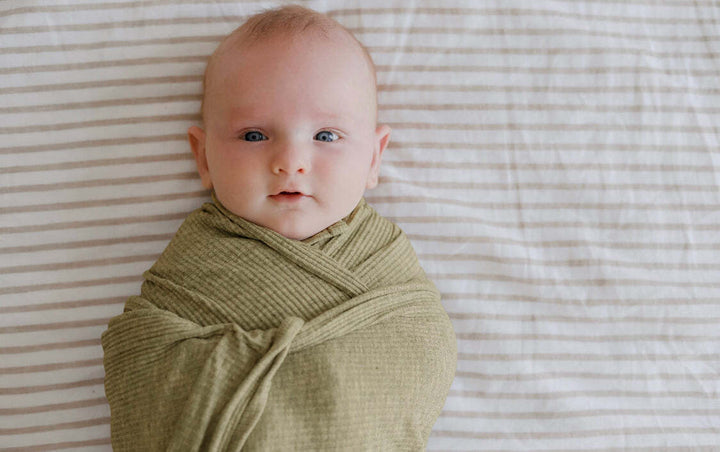 Ponchik Babies + Kids - Ribbed Swaddle Jersey Wrap - Pistachio