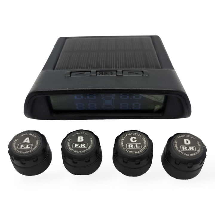 HRIDZ 1050 Solar Wireless TPMS Car Tire Tyre Pressure Monitor Monitoring System 4 Sensors