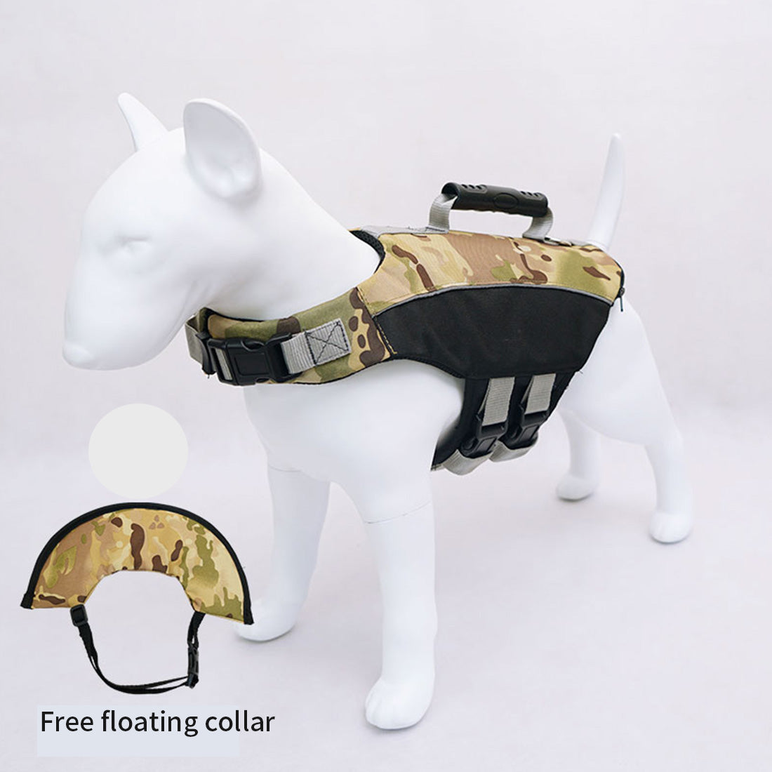 Ondoing Dog Life Jacket Lifesaver Pet Safety Vest Swimming Boating Float Aid Buoyancy