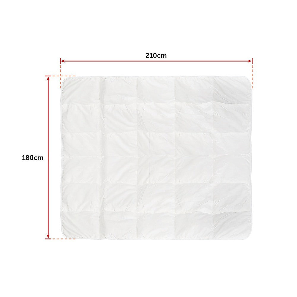 100% White Goose Feather Duvet / Quilt - DOUBLE