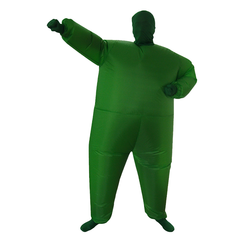 Go Green Inflatable Costume Fancy Dress Suit Fan Operated