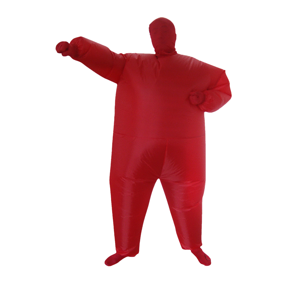 Red Alert Inflatable Costume Fancy Dress Suit Fan Operated