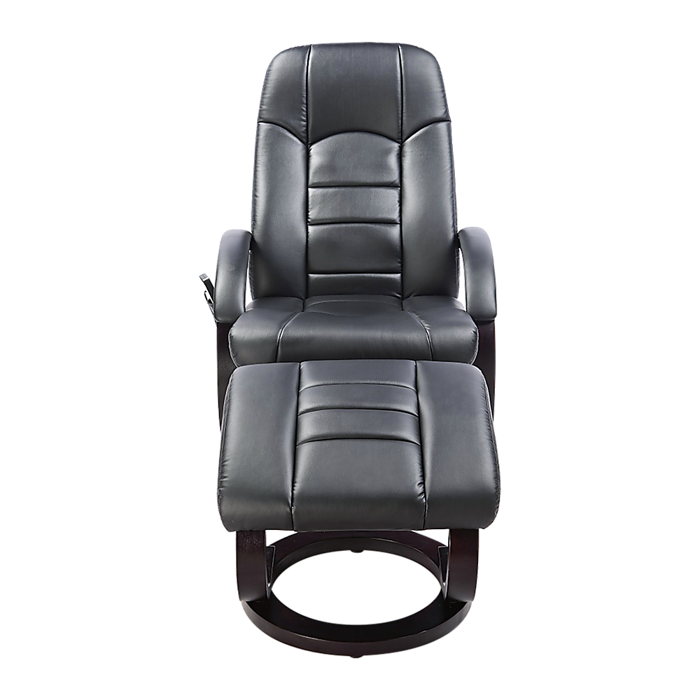 PU Leather Massage Chair Recliner Ottoman Lounge Remote