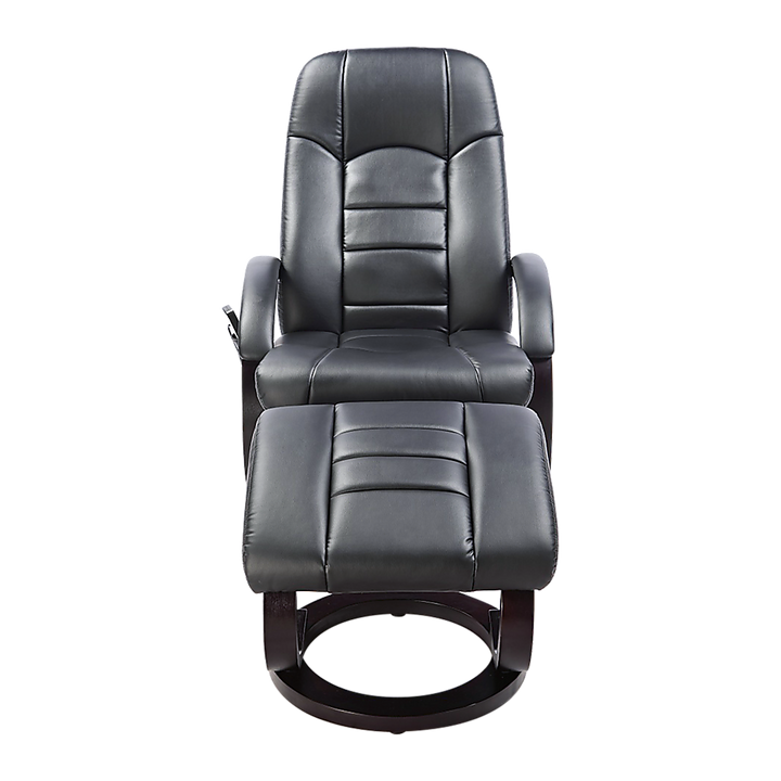 PU Leather Massage Chair Recliner Ottoman Lounge Remote