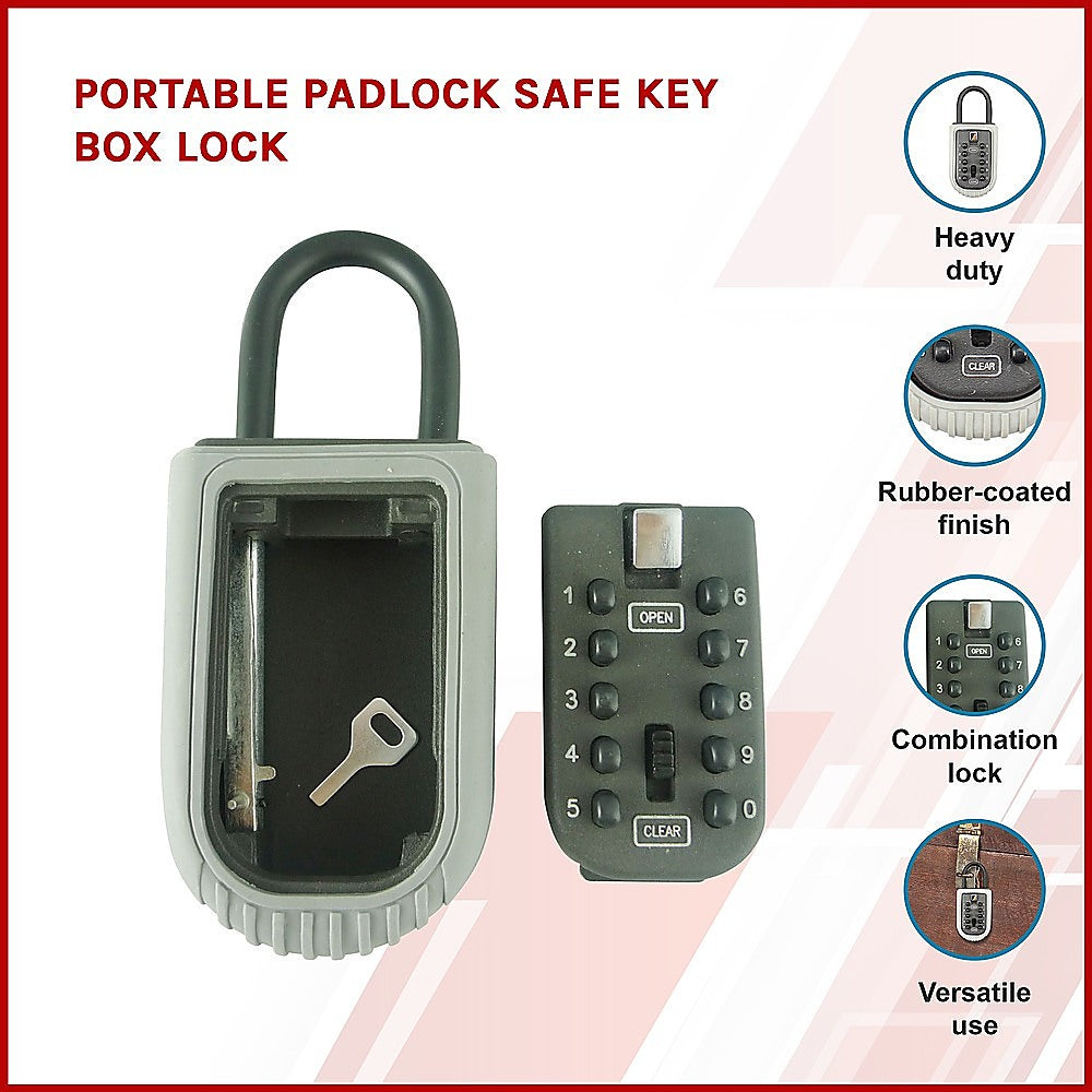 Portable Padlock Safe Key Box Lock