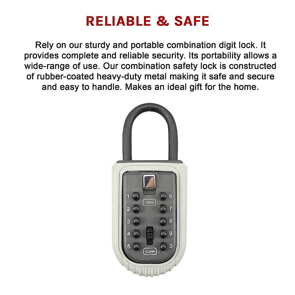 Portable Padlock Safe Key Box Lock