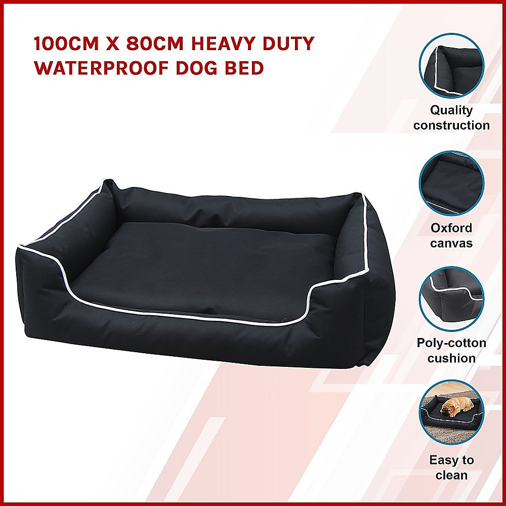 100cm x 80cm Heavy Duty Waterproof Dog Bed