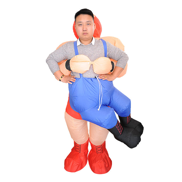 WRESTLER Fancy Dress Inflatable Suit -Fan Operated Costume