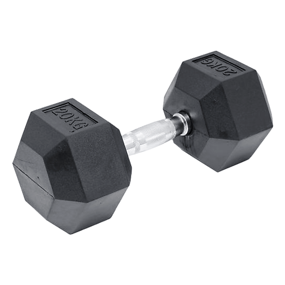 20KG Commercial Rubber Hex Dumbbell Gym Weight