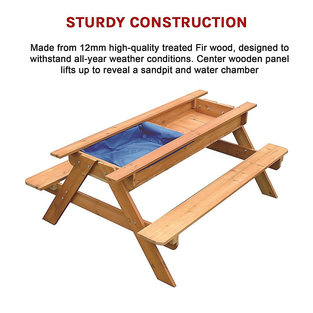 Sand & Water Wooden Picnic Table