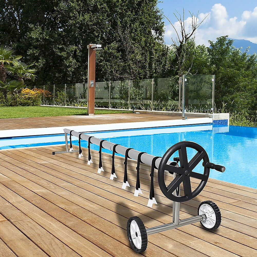 Solar Adjustable Swimming Pool Blanket Cover Roller with Wheels