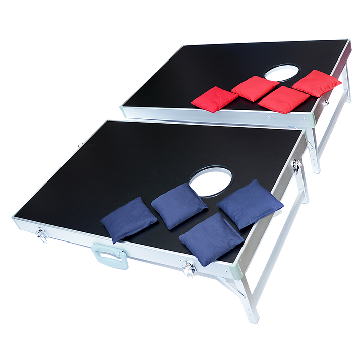 Bean Bag Toss Cornhole Game Set Aluminium Frame Portable Design