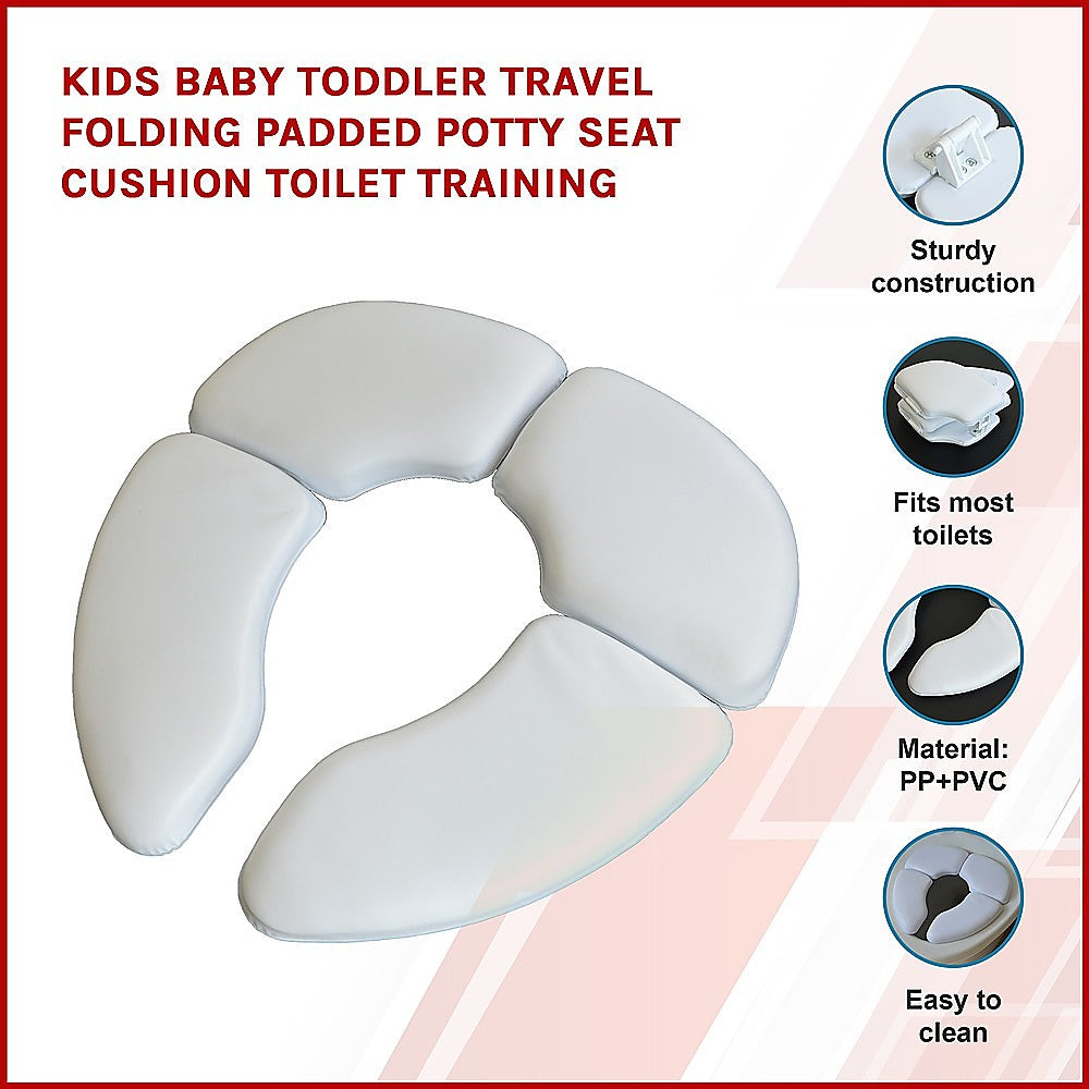 Kids Baby Toddler Travel Folding Padded Potty Seat Cushion Toilet Training