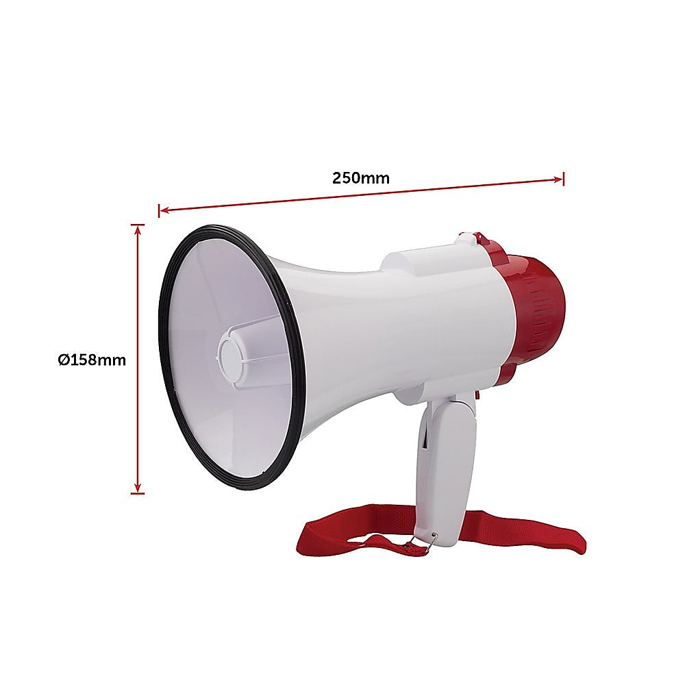 Audio Megaphone 25Watt Bull Horn with Siren