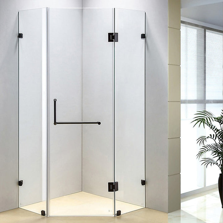 900 x 900mm Frameless 10mm Glass Shower Screen By Della Francesca