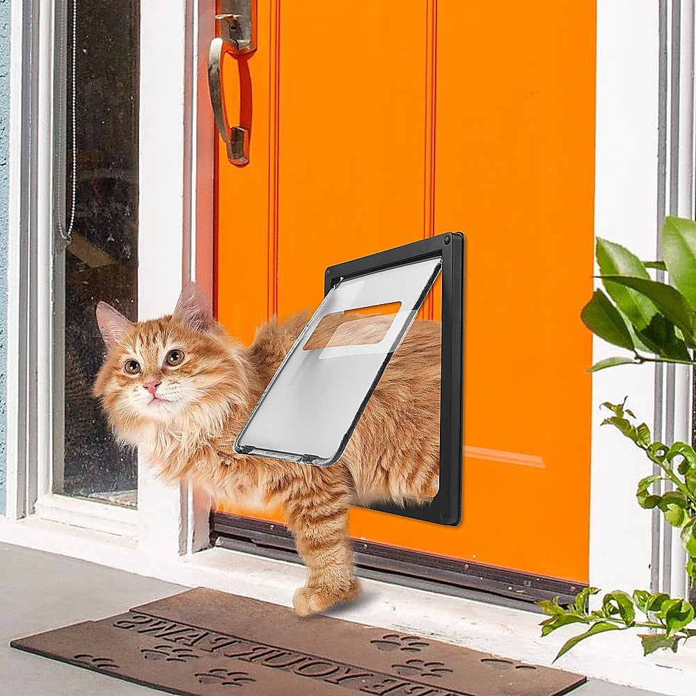 Pet Cat Dog Safe Security Flap Locking Door