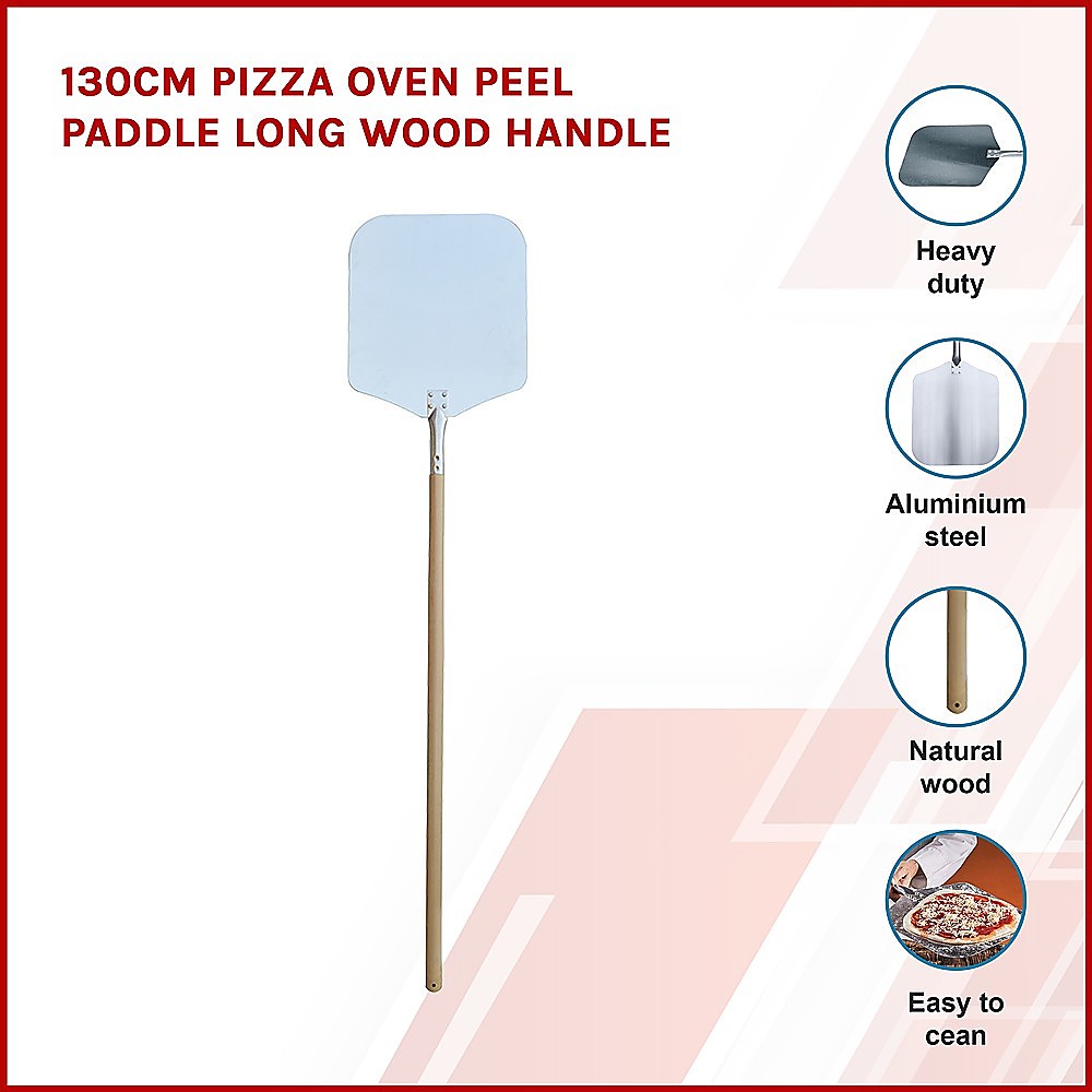 130cm Pizza Oven Peel Paddle Long Wood Handle