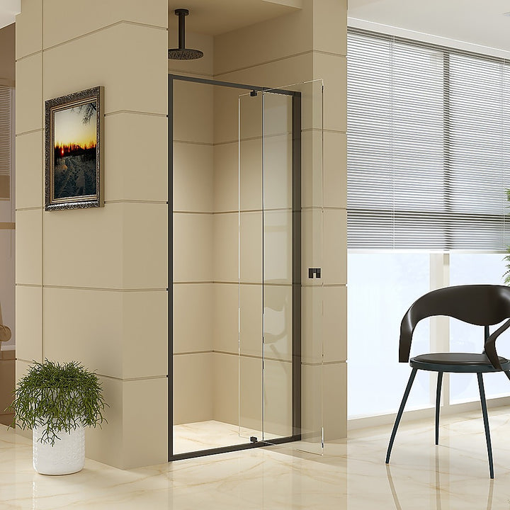 Adjustable Semi Frameless Shower Screen (74~82) x 195cm Australian Safety Glass