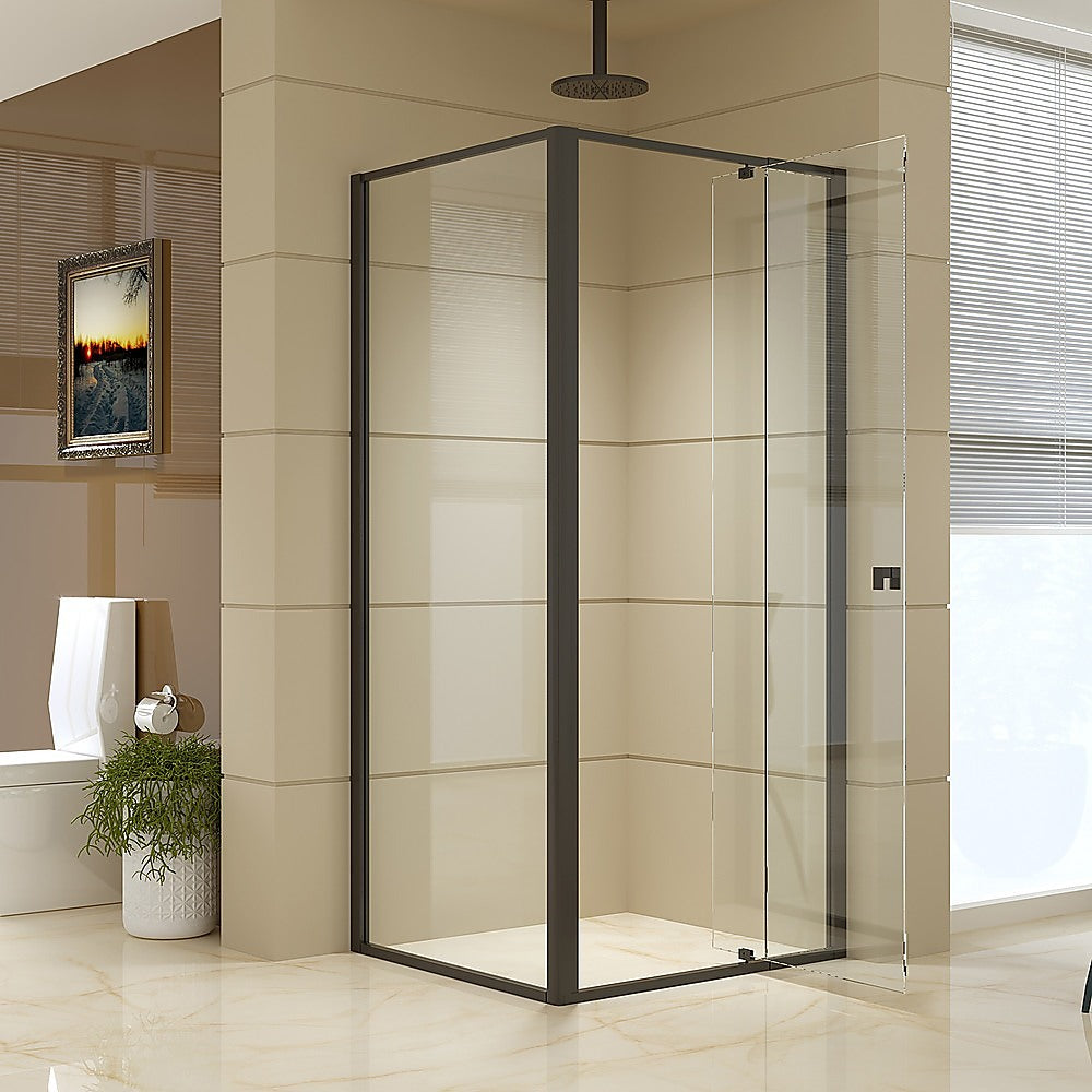 Semi Frameless Shower Screen (74~82)x 195cm & (98~101)x 195cm Side AS/NZS Glass