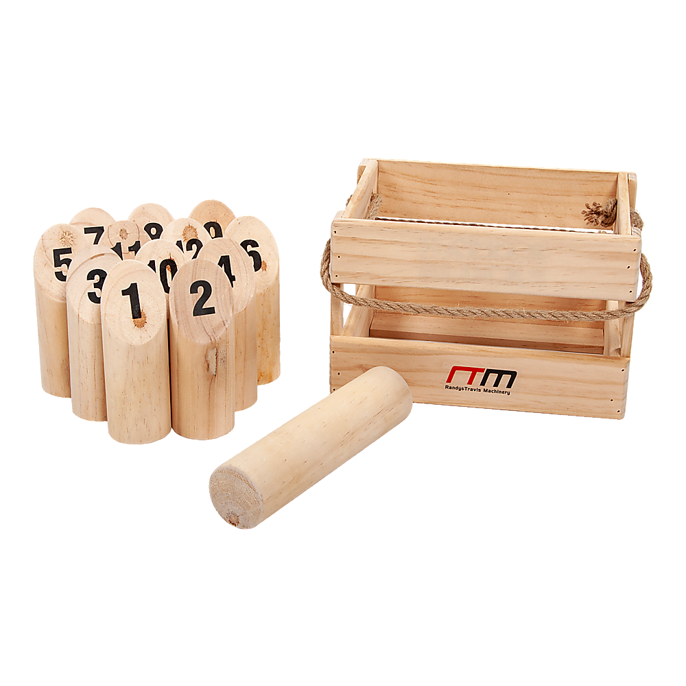 Number Toss Wooden Set Outdoor Games with Carry Case