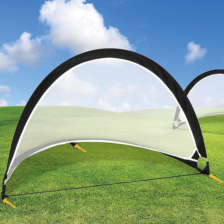 Pair of Soccer Football Goals 180cm Pop Up Portable Quick Set Up