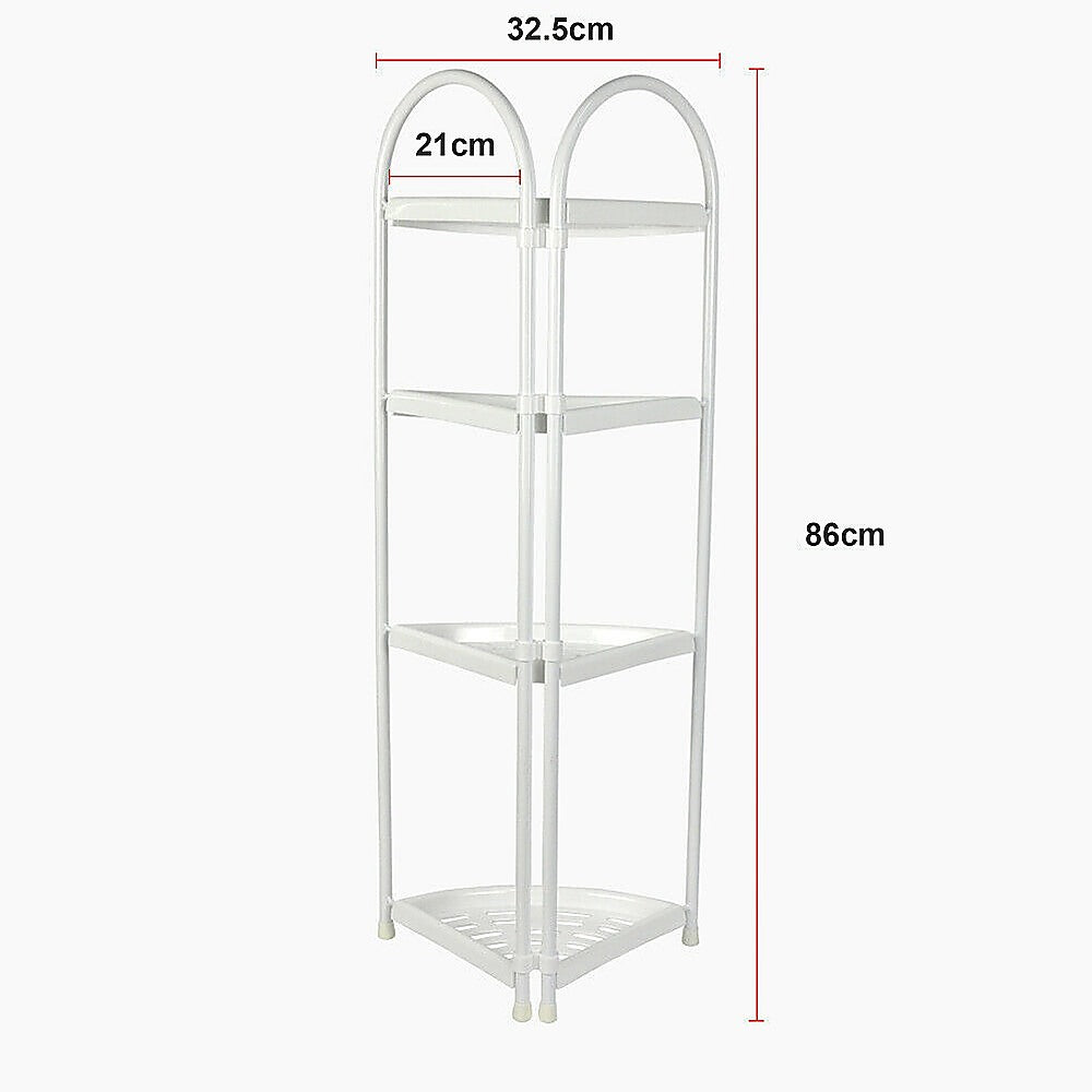 Shower Corner Shelf White Caddy Bathroom Shelves Organiser Bath Storage Rack 4