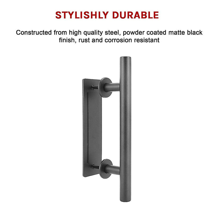 Carbon Steel Door Handle & Flush Pull Wood Door Gate Hardware 12"