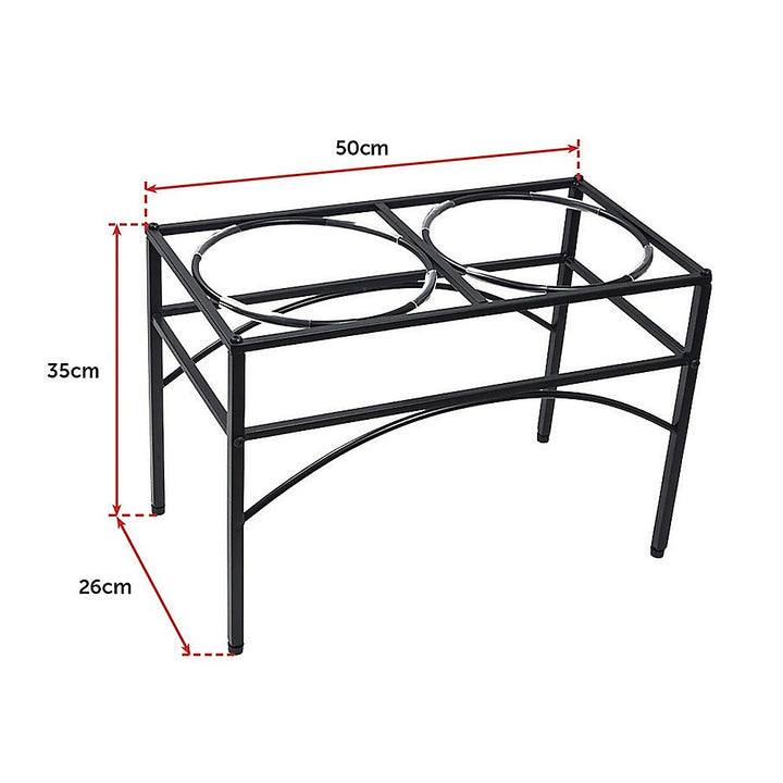 Dual Elevated Raised Pet Dog Puppy Feeder Bowl Stainless Steel Food Water Stand