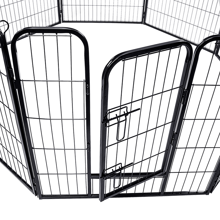 8 Panel Heavy Duty Pet Dog Playpen Puppy Exercise Fence Enclosure Cage