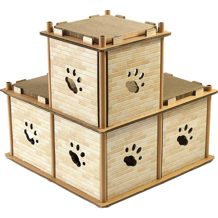 Cat Cardboard House Tree Tower Condo Scratcher Pet Post Pad Mat Furniture