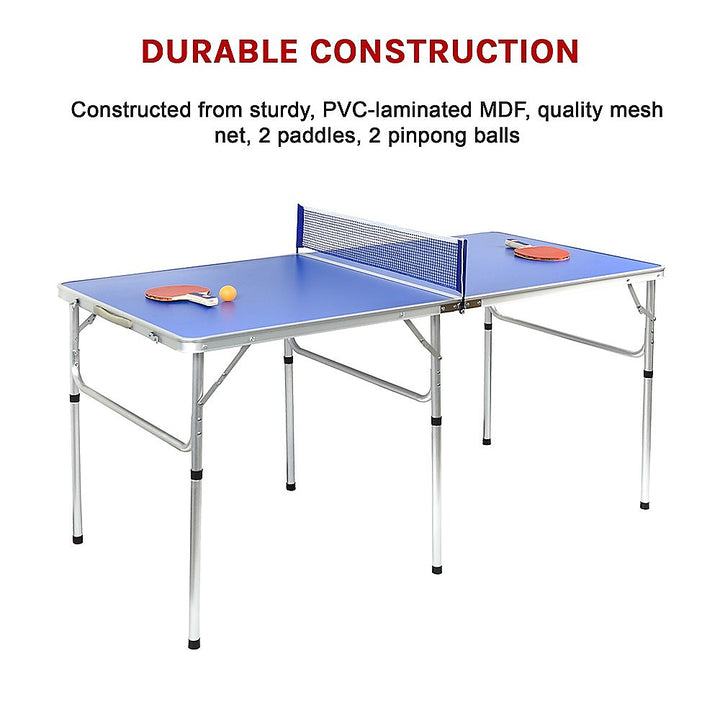 152cm Portable Tennis Table, Folding Ping Pong Table Game Set