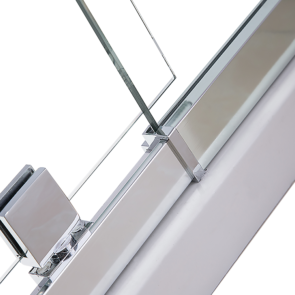 Adjustable Semi Frameless Shower Screen (82~90) x 195cm Australian Safety Glass