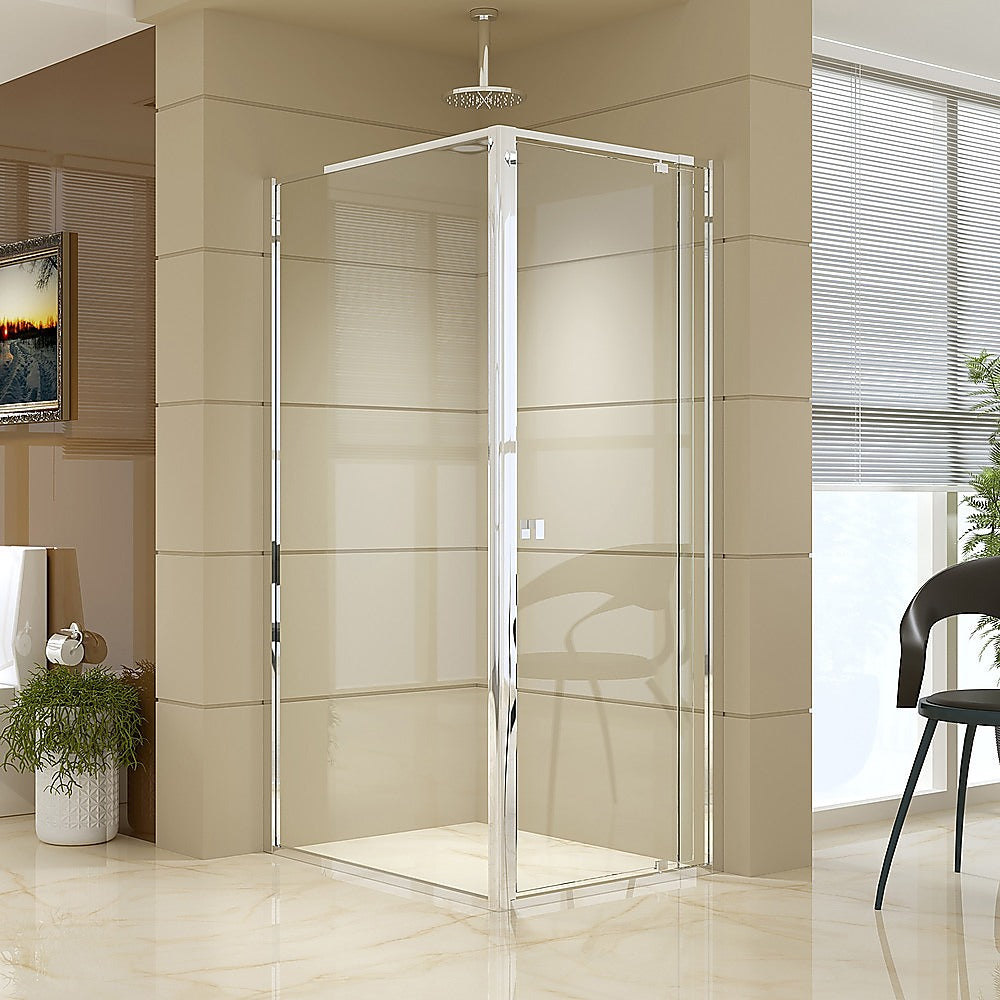 Semi Frameless Shower Screen (74~82)x 195cm & (98~101)x 195cm Side AS/NZS Glass