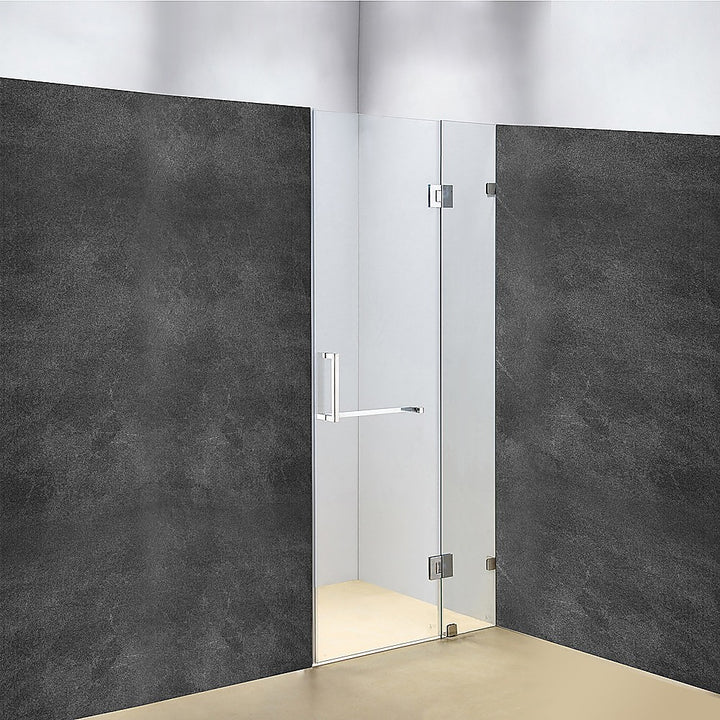 90 x 200cm Wall to Wall Frameless Shower Screen 10mm Glass By Della Francesca