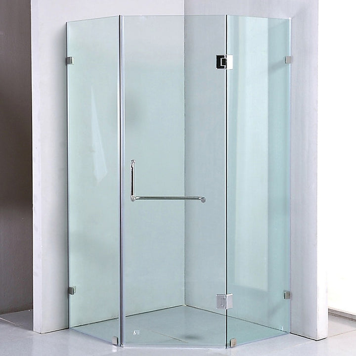 900 x 900mm Frameless 10mm Glass Shower Screen By Della Francesca