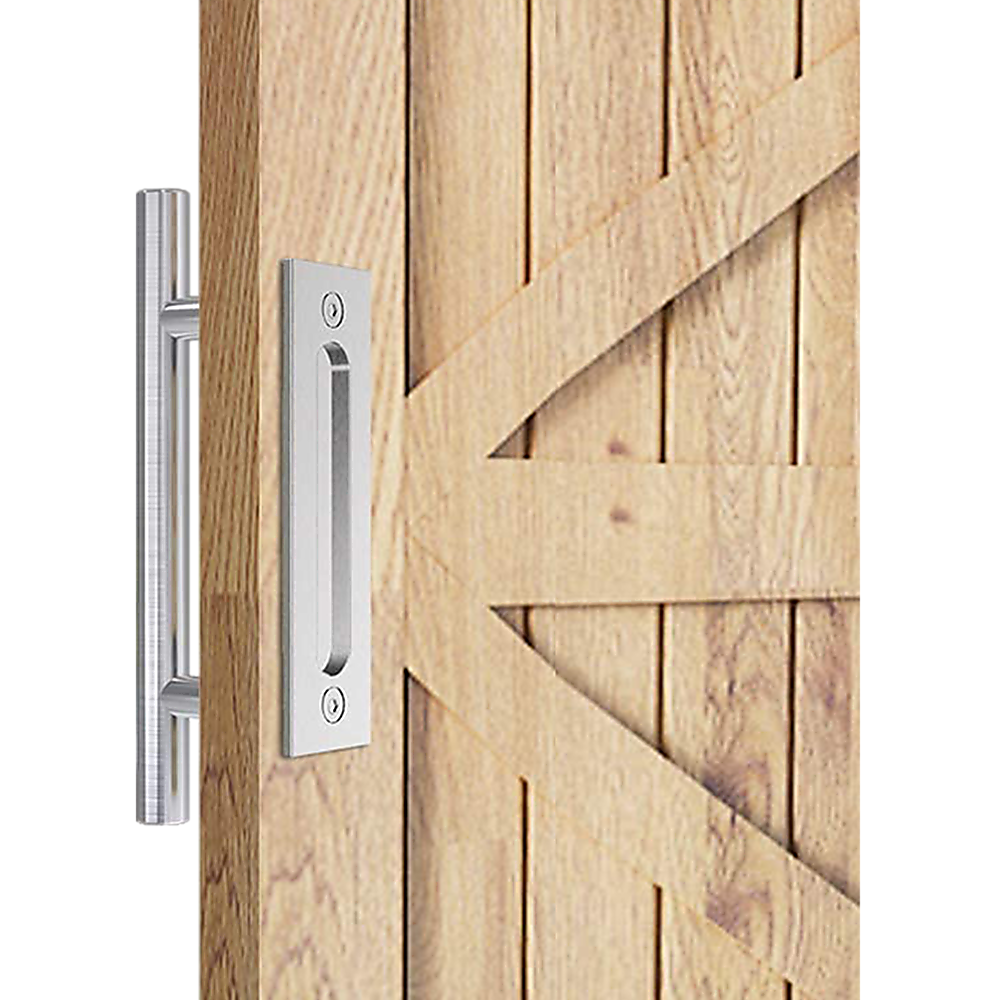 12" Barn Door Handle Sliding Flush Pull Wood Door Gate Hardware Stainless Steel