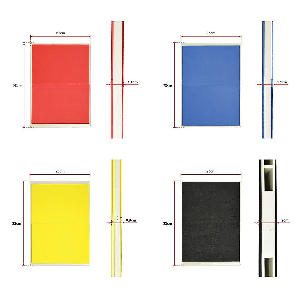 Martial Arts Supply Rebreakable Board Taekwondo, MMA, Karate-Set: Yellow, Blue, Red & Black