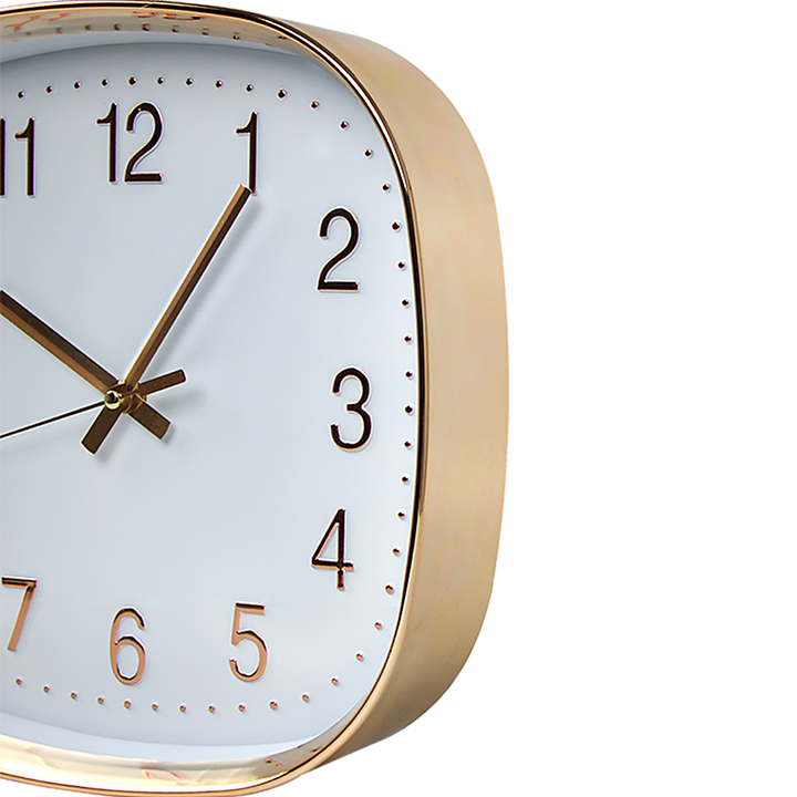 Modern Wall Clock Silent Non-Ticking Quartz Battery Operated Gold