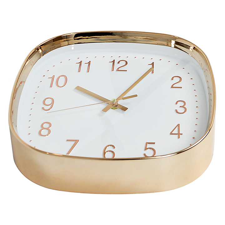 Modern Wall Clock Silent Non-Ticking Quartz Battery Operated Gold