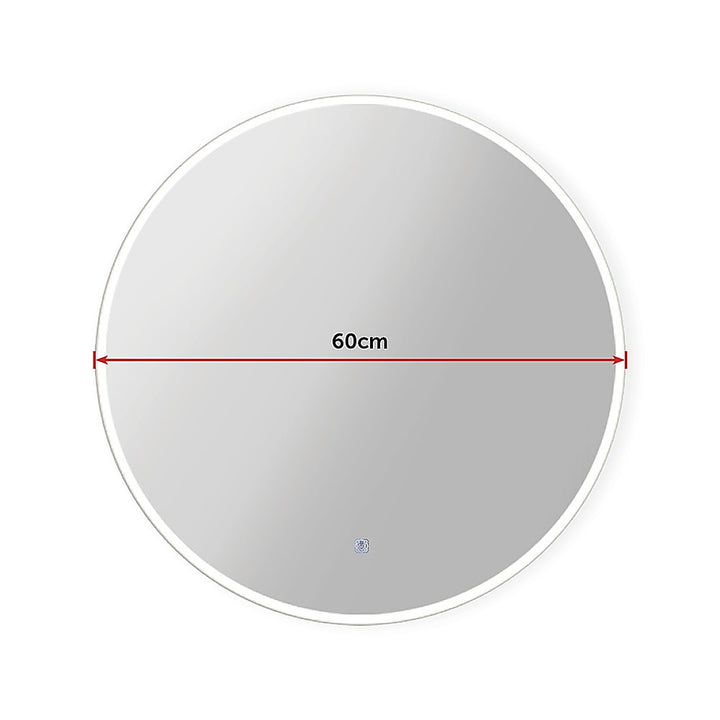 60cm LED Wall Mirror Bathroom Mirrors Light Decor Round